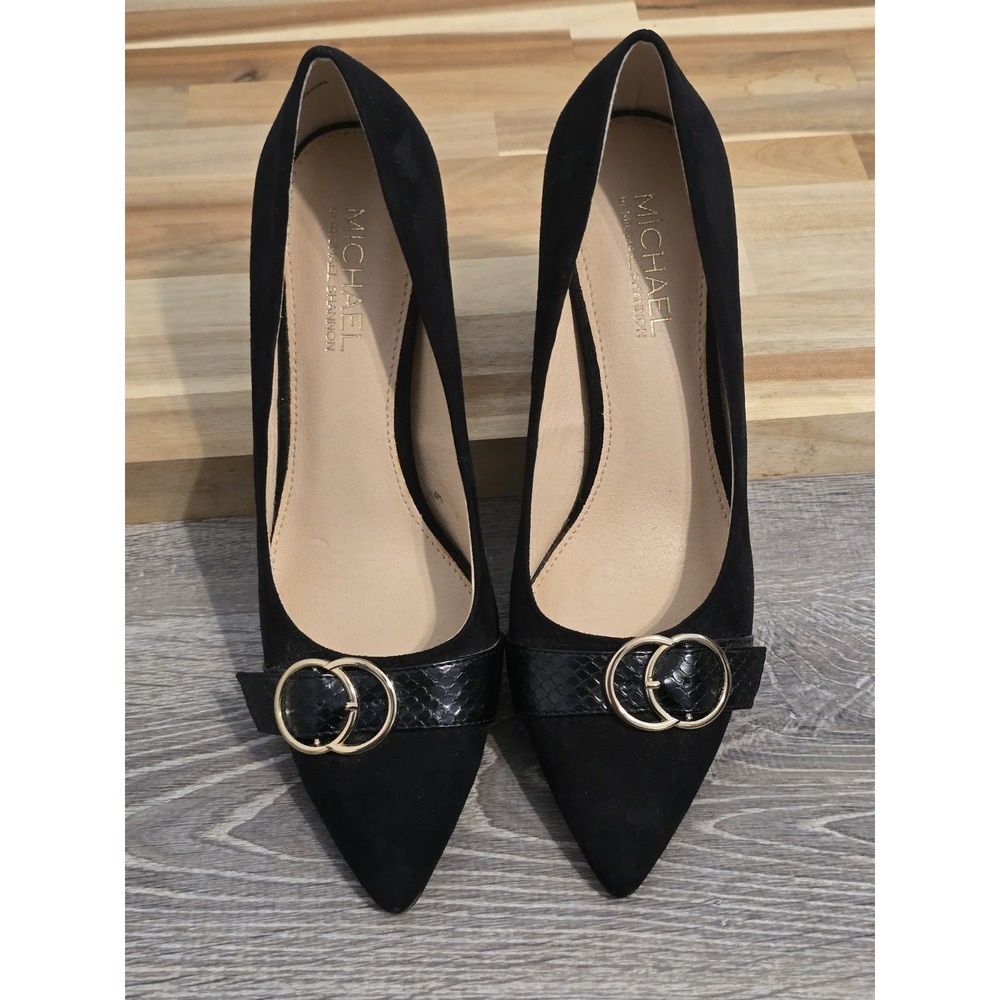 Michael by Michael Shannon Women's Isabella Black Block Heels Shoes‎ Size 10